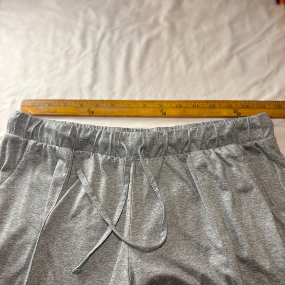 Lucky Brand Lounge Pants Women's Medium Gray Elastic Waist Drawstrings Front Pck - Picture 9 of 11